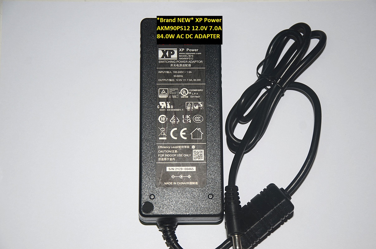 *Brand NEW* 5.5*2.5/5.5*2.1 12.0V 7.0A AKM90PS12 XP Power 84.0W AC DC ADAPTER *Brand NEW* 5.5*2.5/5.5*2.1 12.0V 7.0A AKM90PS12 XP Power 84.0W AC DC ADAPTER